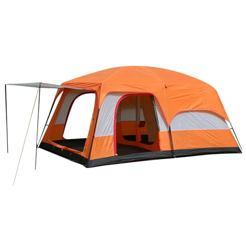 Fecfucy Outdoor-Zelte für Camping, Kuppelzelt, Familien-Campingunterstand, geräumiges Campingzelt mit Trennwand, tragbares Überdachungszelt zum Wandern und Bergsteigen von Fecfucy