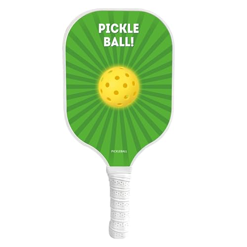 Fecfucy Pickle Ball Paddle Single,Pickle Ball Paddles für Anfänger,Sport-Paddel | Wabenplatten-Design, Fiberglas-Ballpaddel, Sport-Wasserballschläger von Fecfucy
