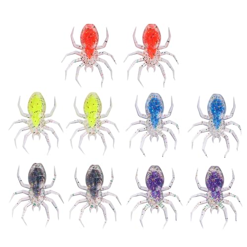 Fecfucy Spinnenköder – Simulationsspinnenköder, Angelköder für Barschangeln, Spinnenköder für natürliches Gehen, Topwater Angelköder von Fecfucy