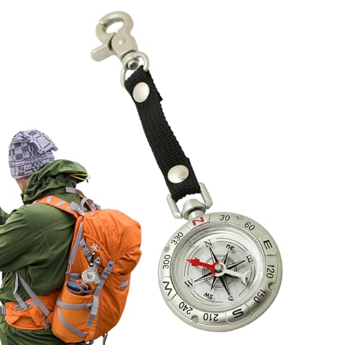 Fecfucy Taschenkompass – tragbarer Wanderkompass – Wandern Survival kleine Kompasse, kleiner Camping-Kompass, Rucksack-Kompass für Outdoor von Fecfucy