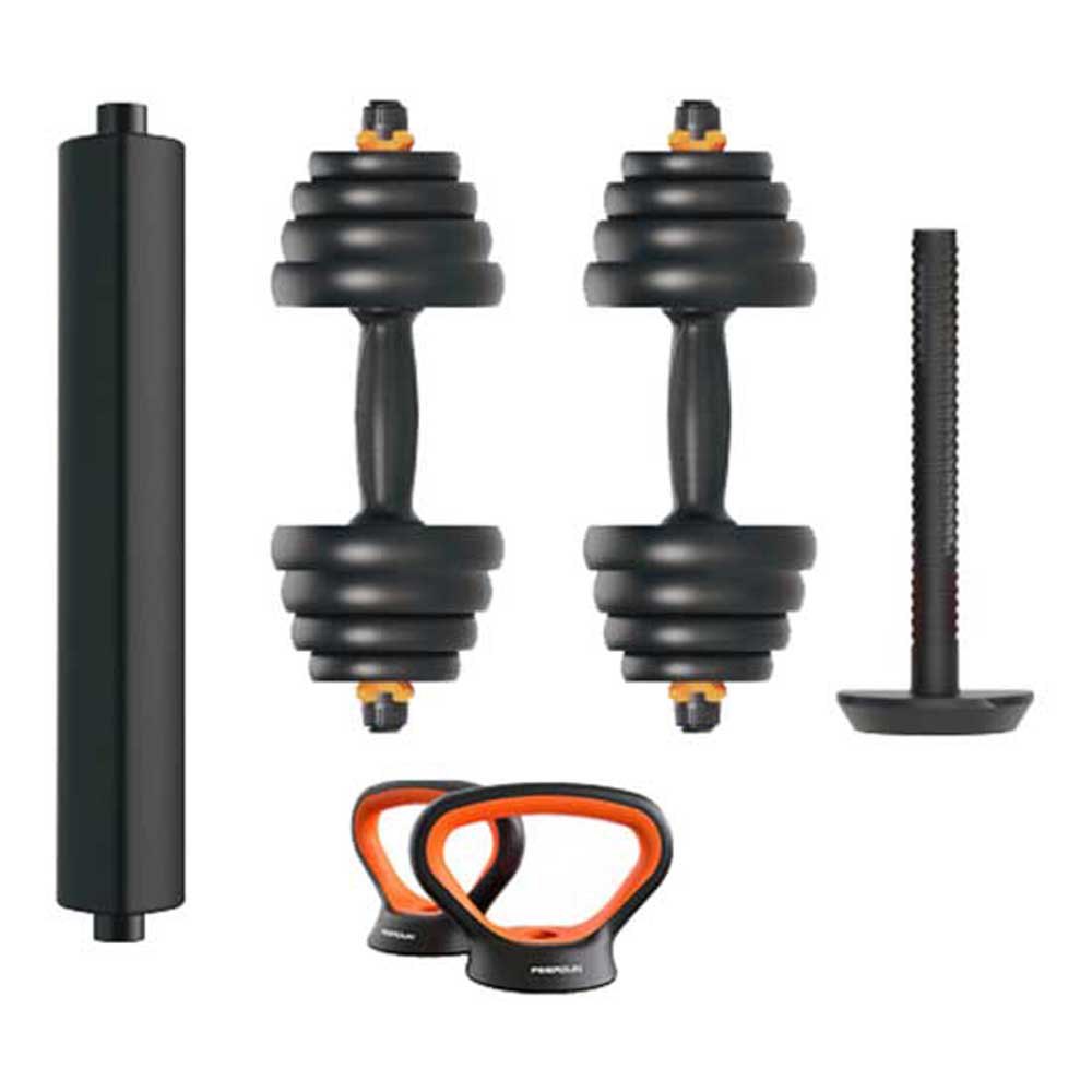 Fed Dumbbell Kit V2+bar+kettlebell 30kg Silber 30 kg von Fed