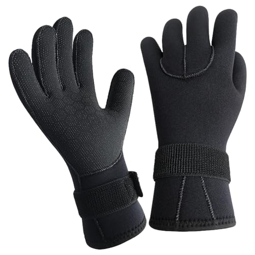Fehploh 3 mm Tauchhandschuhe, rutschfeste Handschuhe, Thermo-Schnorchelhandschuhe für Tauchen, Schnorcheln, Kajakfahren, Herren und Damen (3 mm S) von Fehploh