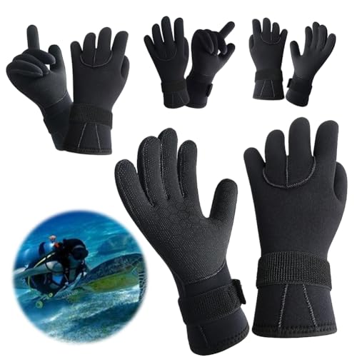 Fehploh 3 mm Tauchhandschuhe, rutschfeste Neopren-Handschuhe zum Tauchen, Schnorcheln (L) von Fehploh