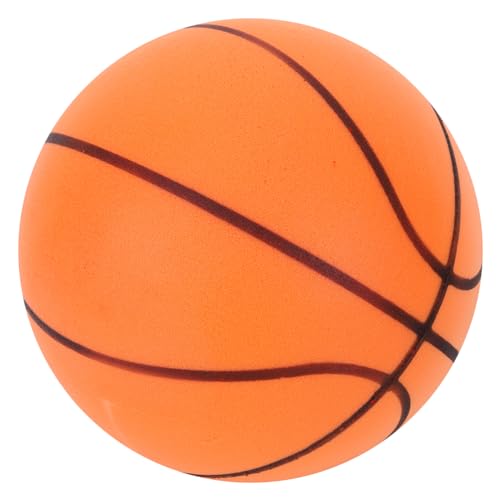 Fehploh Air Bounce Basketball Hochelastischer, gedämpfter Dribbling-Basketball, leicht, für Verschiedene Indoor-Aktivitäten (Orange 24 cm) von Fehploh