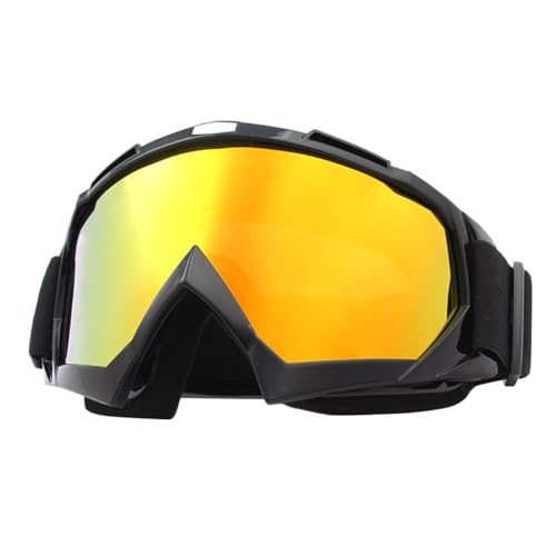 Fehploh Fahrradbrille, winddicht, Fahrrad-Sonnenbrille, Anti-Beschlag-Schutzbrille, UV-Schutz für Winter, Outdoor-Sport (schwarz, gelb) von Fehploh