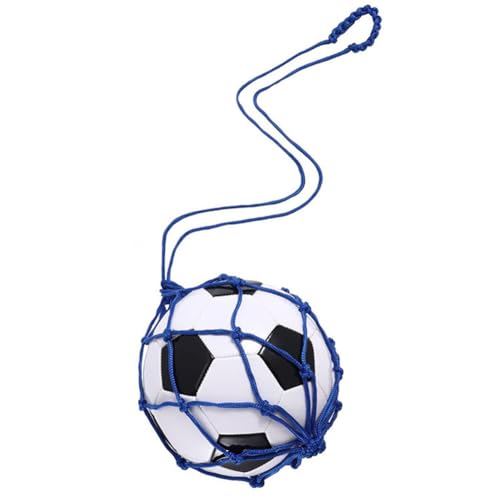 Fehploh Fußball-Kick-Wurf-Solo-Übungs-Trainingshilfe, passend for Ballgröße 3 4 5, Fußball-Trainernetz, Fußball-Trainingsausrüstung for Jugendliche und Erwachsene, Trainingsausrüstung (blau) von Fehploh