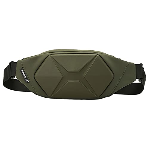 Fehploh Hartschalen-Schulter-Crossbody-Taschen, verstellbare Herren-Hüfttaschen, multifunktional, leicht, zum Wandern, Bergsteigen (Armeegrün) von Fehploh