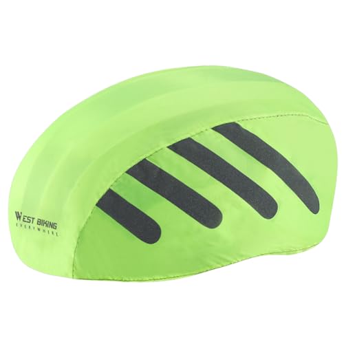 Fehploh MTB Rennrad-Schutzhülle mit reflektierenden Streifen, Kordelzug, Regenschutz, wasserdicht, hohe Sichtbarkeit, Outdoor-Radzubehör (gelb) von Fehploh