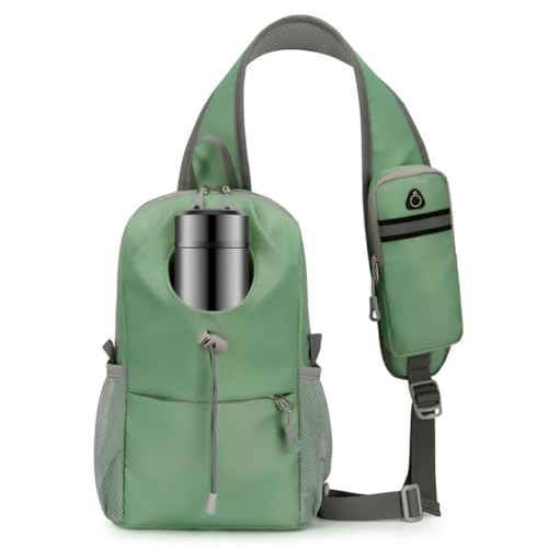 Fehploh Modische Hüfttasche, Mehrzweck-Nylon-Bauchtasche, große Kapazität, ultradünne Brusttasche, wasserdicht, schlanke Schultertasche für Outdoor-Reisen, grün, von Fehploh