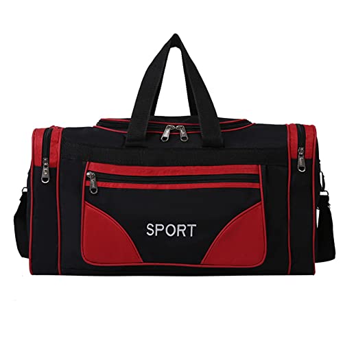 Fehploh Sportrucksack, großes Fassungsvermögen, tragbare Sporttaschen, wasserdicht, Verstellbarer Schultergurt mit Reißverschluss, für Männer und Frauen (rot) von Fehploh