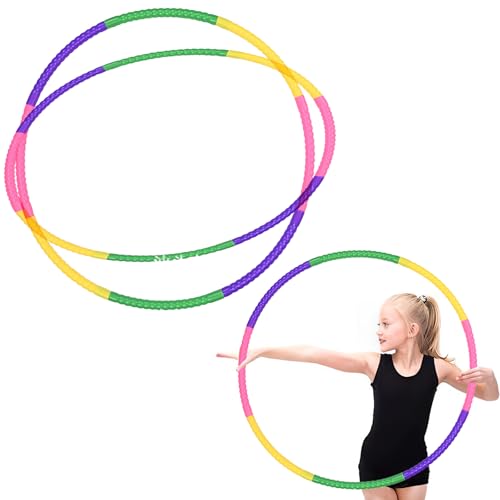 2-Teiliges Kunststoff Abnehmbares Hullahub Reifen FüR Kinder, Hula Hoop Reifen, Hula Reifen Hoop Kinder, Hula Hoop, Hula Hoop Kinder, Hoola Hoop FüR Tanz Fitness, Gymnastikreifen Kinder Ab 3+ Jahre von FeiOne