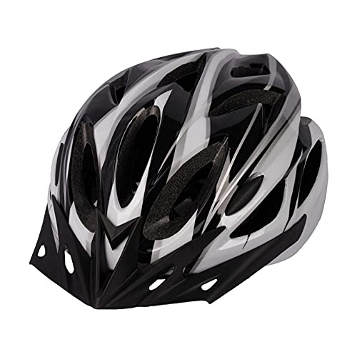 Fahrrad Helm Herren MTB Sommer Sportart Atmungsaktiver Fahrradhelm Dunkelgrau Fahrrad Mütze Damen Herren Schutzhelme Helm mit Verstellbarer Schnürung 57-63 cm von FeiliandaJJ