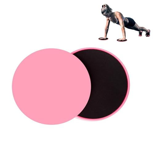 Fenglin-joy Fitness Gleitscheiben, 2 Stück Exercise Slider Core Trainers Sliders Gleitscheiben Sport Doppelseitige für Fitness und Trainingsmenschen (Rosa) von Fenglin-joy