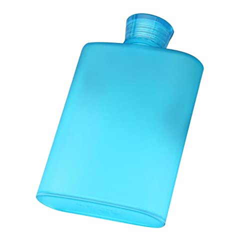 Fenteer Portable Flache Trinkflasche/Wasserflasche für Reise - 400ml - Blau von Fenteer
