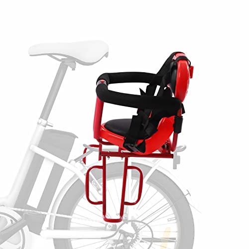 Kinderfahrradsitz Fahrradsitz Hinten Für 6 Monate-6 Jahre,Kinderfahrradsitz Geeignet für Fahrräder wie Klappräder, Mountainbikes, Rennräder, E-Bikes (Rot) von Fermoirper