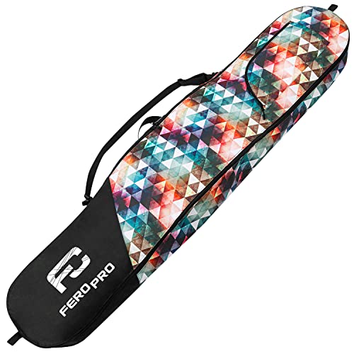 Ferocity Premium Snowboardtasche Board Bag Snowboardbag Abdeckung 170 cm aus Wasserdichtem Polyester mit Tragegurt und Schultergurt Triangles PR [051] von Ferocity