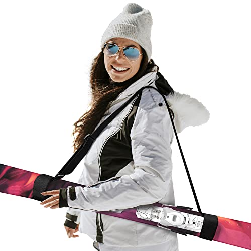 Ferocity Universal 2 Pack ! Ski Tragegurt Skirucksack Verstellbar SKI Schultergurt Hände Frei Haltegurt für Männer Frauen und Kinder! Zwei Klettverschluss gratis Set [053] von Ferocity