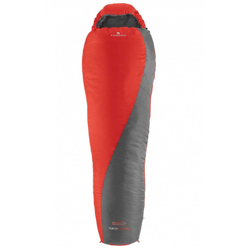 Ferrino Yukon Pro Sleeping Bag Woman Rot,Grau Extra Long / Left Zipper von Ferrino