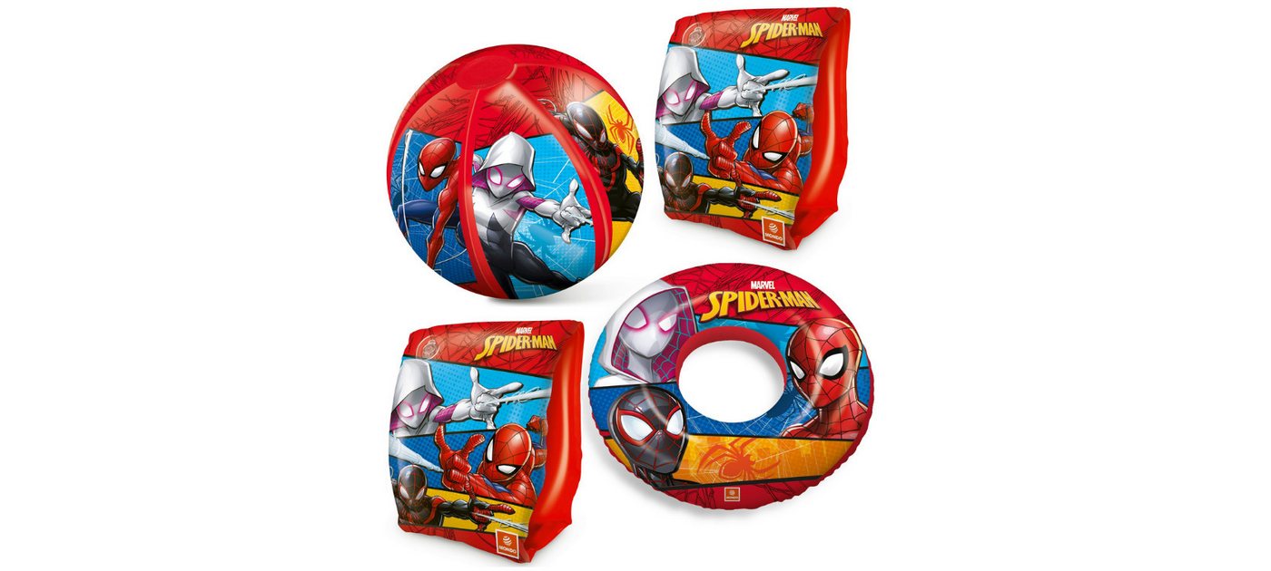 Festivalartikel Schwimmhilfe Lernschwimmset Spider-Man: Ring, Ball, Armbänder, 50 cm Durchmesser (1-tlg) von Festivalartikel