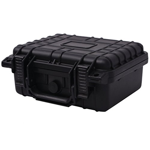 Festnight Universalkoffer mit 3 Schaumstoff Schutzkoffer Transportkoffer Koffer aus Polypropylen + ABS 27x24,6x12,4cm - Schwarz von Festnight