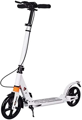 Roller Erwachsene, 200MM Big Wheel Scooter Tretroller für Jugendliche, Klappbar & Höhenverstellbar, Cityroller Mit Scheibenbremse, bis 120KG （Weiß） von Fetcoi
