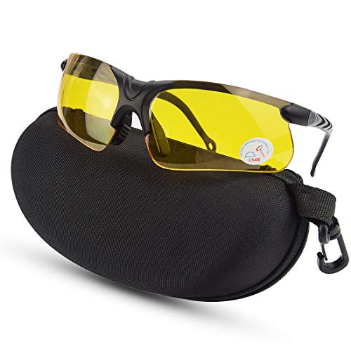 Feyachi Schutzbrille mit Anti-Beschlag und kratzbeständigen, Sportbrille für Damen und Herren, UV400-Schutz Fahrradbrillen für die Arbeit Sport Radfahren Angeln von Feyachi