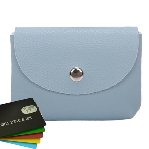 Geldbörse, weiche Geldbörse, süße Geldbörse mit Litschi-Motiv | Geldtasche aus PU-Leder, kleine Taschen für Handtasche, niedlich, Geldbörse Feziwurs, blau, 1 von Feziwurs