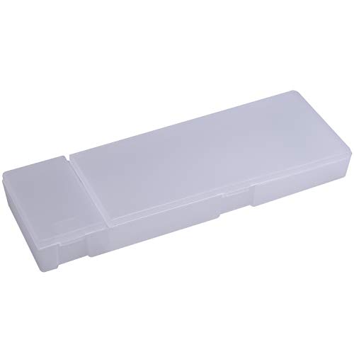 Ficher 1 Stück Stil Transparent Peeling FedermäPpchen Bleistift Box Kunststoff Aufbewahrungsbox Lernen Schreibwaren BüRobedarf Weiß von Ficher