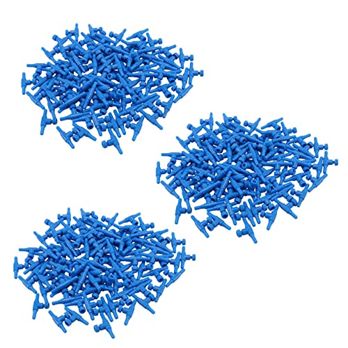 Ficher 300 StüCk Blau Plastic 2-Wege-Aquarium-Aquarium-Luftpumpen-Steuerventil für 4-mm-Luftrohr von Ficher
