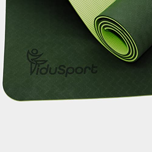 Fidusport TPE Yogamatte Trainingsgerät - rutschfester Schultergurt für Fitness, Pilates und Gymnastik - Übungsmatte mit Schultergurt und leichtem Design | 183 x 61 x 0,6 CM von Fidusport