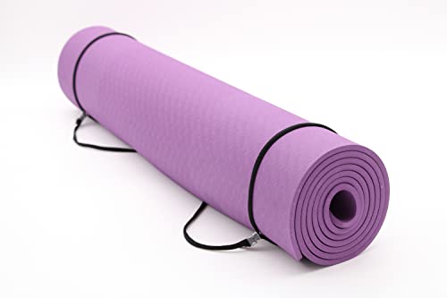 Fidusport TPE Yogamatte Trainingsgerät – Rutschfester Tragegurt für Fitness Pilates und Gymnastik – Gymnastikmatte mit Schultergurt – Fitnessmatte und Sportmatte von Fidusport