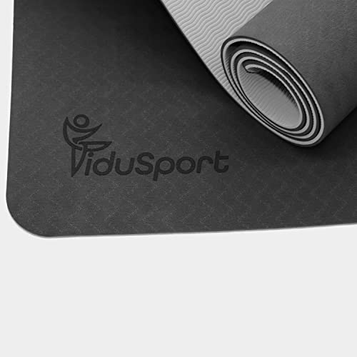 Fidusport TPE Yogamatte Trainingsgerät - rutschfester Schultergurt für Fitness, Pilates und Gymnastik - Übungsmatte mit Schultergurt und leichtem Design | 183 x 61 x 0,6 CM von Fidusport