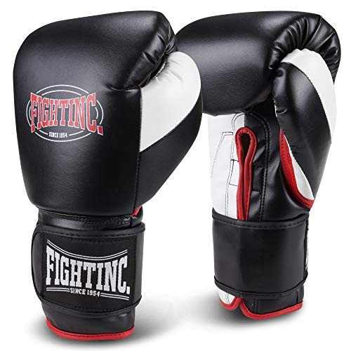 Fightinc. Boxhandschuhe Legacy Leder schwarz/rot (001) 12 Oz von Fightinc.