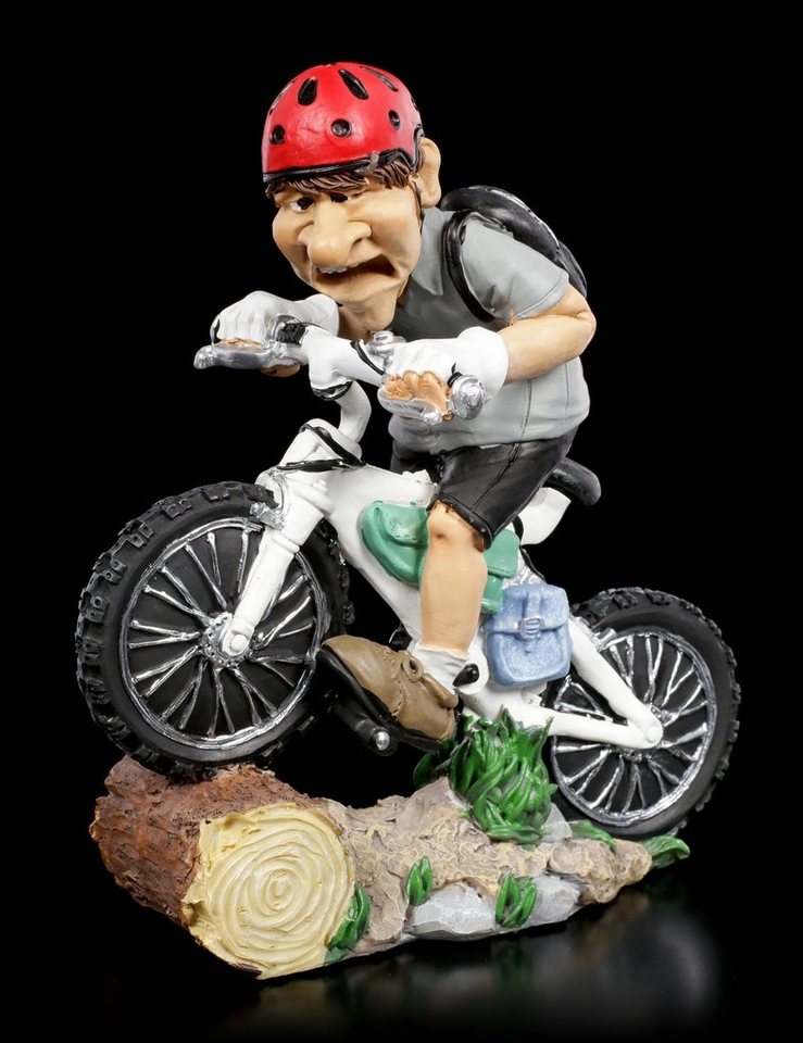 Figuren Shop GmbH Dekofigur Funny Sports Figur - Mountainbiker hochkonzentriert - Dekofigur von Figuren Shop GmbH
