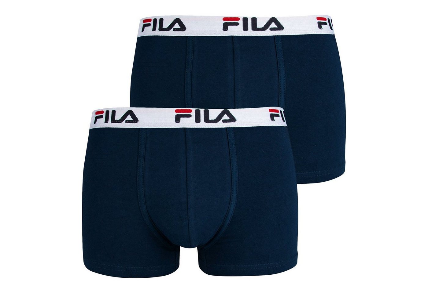 Fila Boxer Man Boxer (2-St., 2 x dunkelblaue Boxer) mit Markenschriftzügen auf dem Komfortbund von Fila