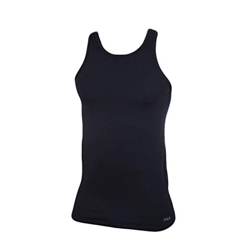 Fila Herren Rundhals Tank Top FU5033 Man Round Neck Tank TOP 200 XL, 200 Black, XL, FU5033 von FILA