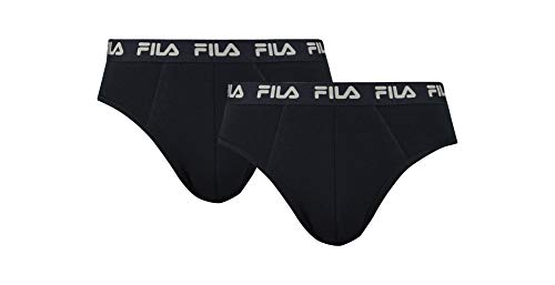 Fila Herren Slips 2-stück FU5003/2 Man Brief 200 L, 200 Black, L, FU5003/2 von FILA
