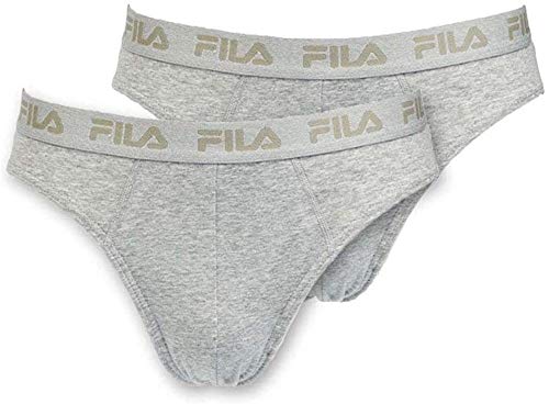 Fila Herren Slips 2-stück FU5003/2 Man Brief 400 XL, 400 Grey, XL, FU5003/2 von FILA