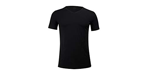 FILA Herren T-Shirt Mit V-Ausschnitt FU5001 Man V-Neck Undershirt 200 L, 200 Black, L, FU5001 von FILA