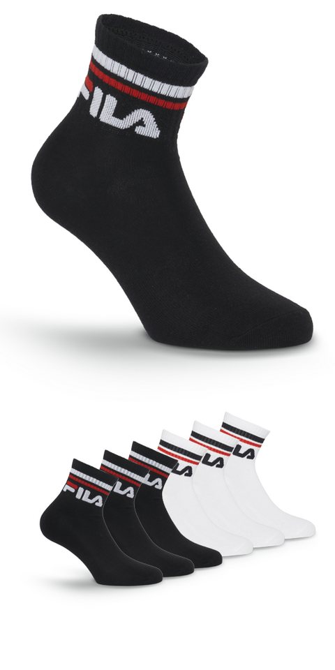 Fila Kurzsocken UNISEX QUARTER PLAIN SOCKS (6-Paar) mit Logo-Schriftzug von Fila