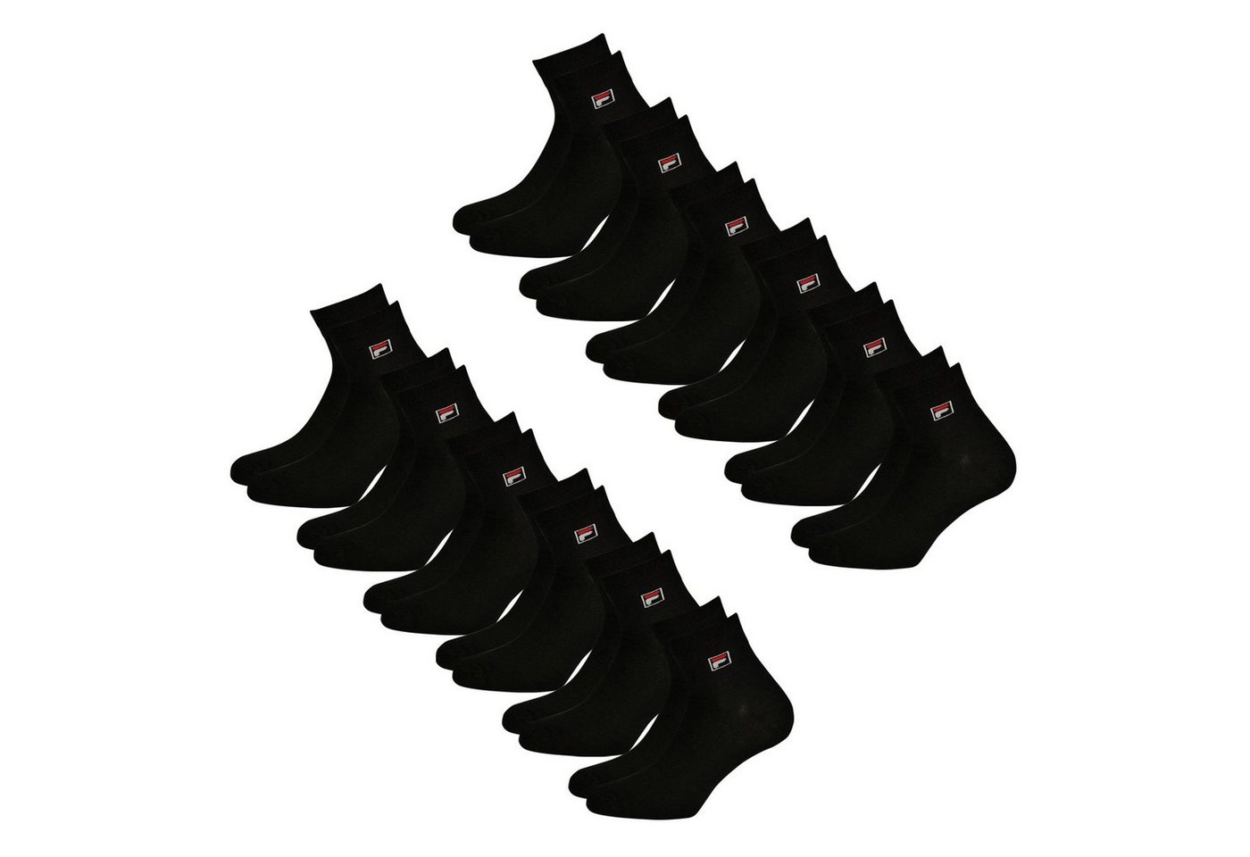 Fila Sportsocken Quarter Socken (12-Paar) mit elastischem Piquebund von Fila