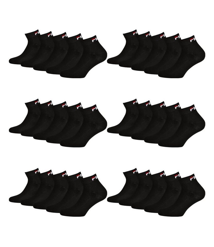 Fila Sportsocken Quarter Socken (15-Paar) mit weichem Rippbündchen von Fila