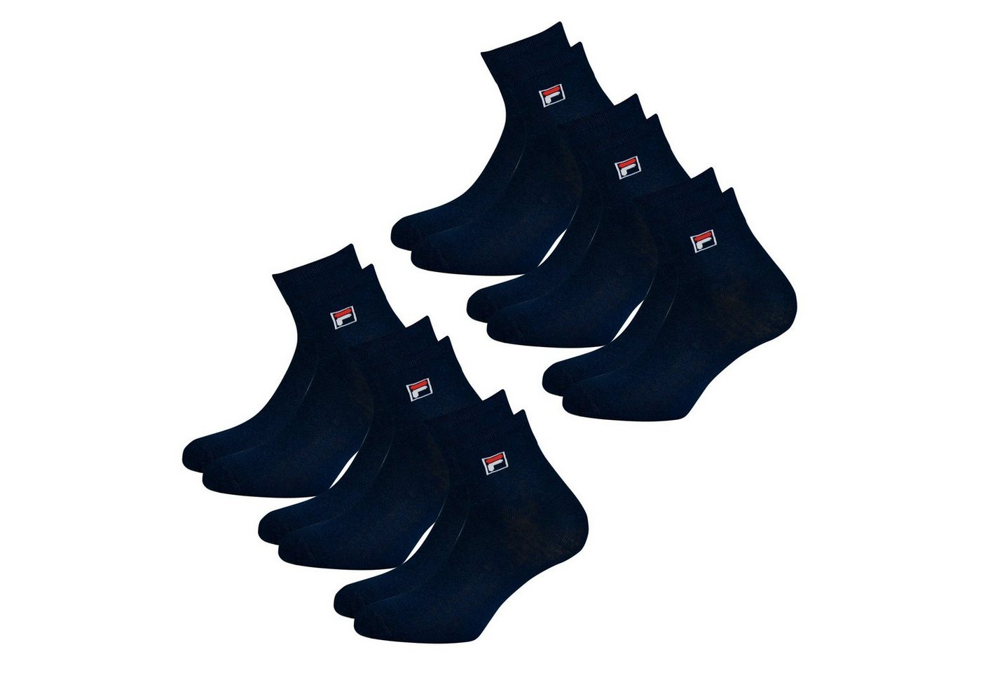 Fila Sportsocken Quarter Socken (6-Paar) mit elastischem Piquebund von Fila