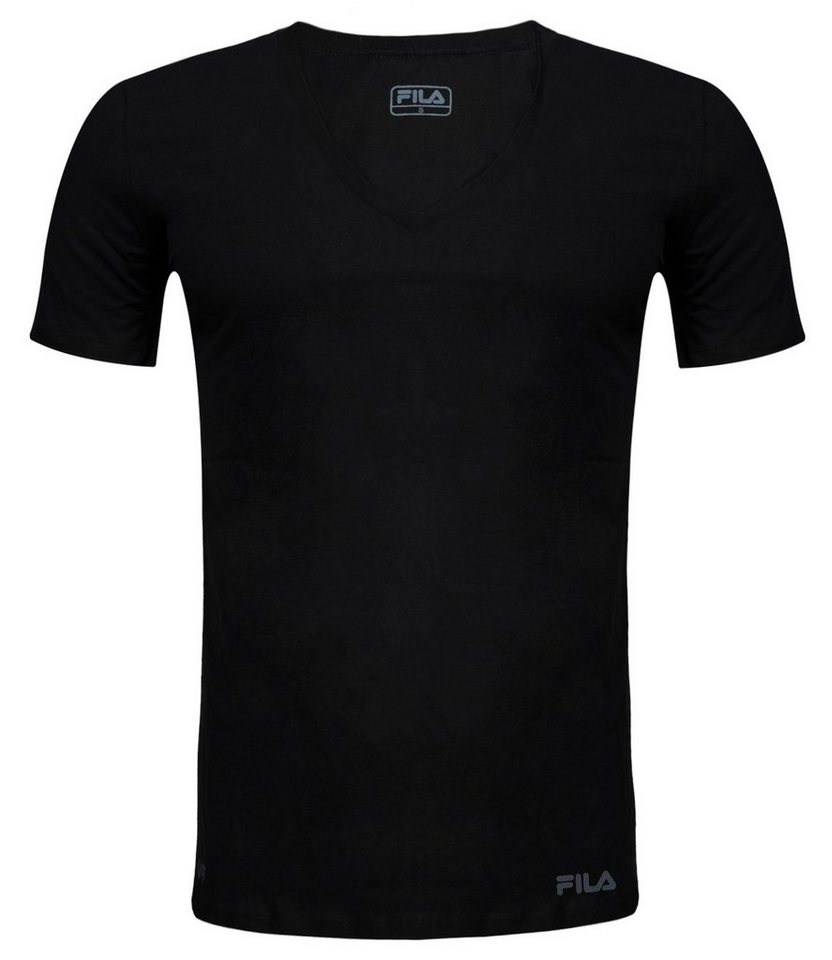 Fila T-Shirt V-Neck aus weichem Baumwolljersey von Fila