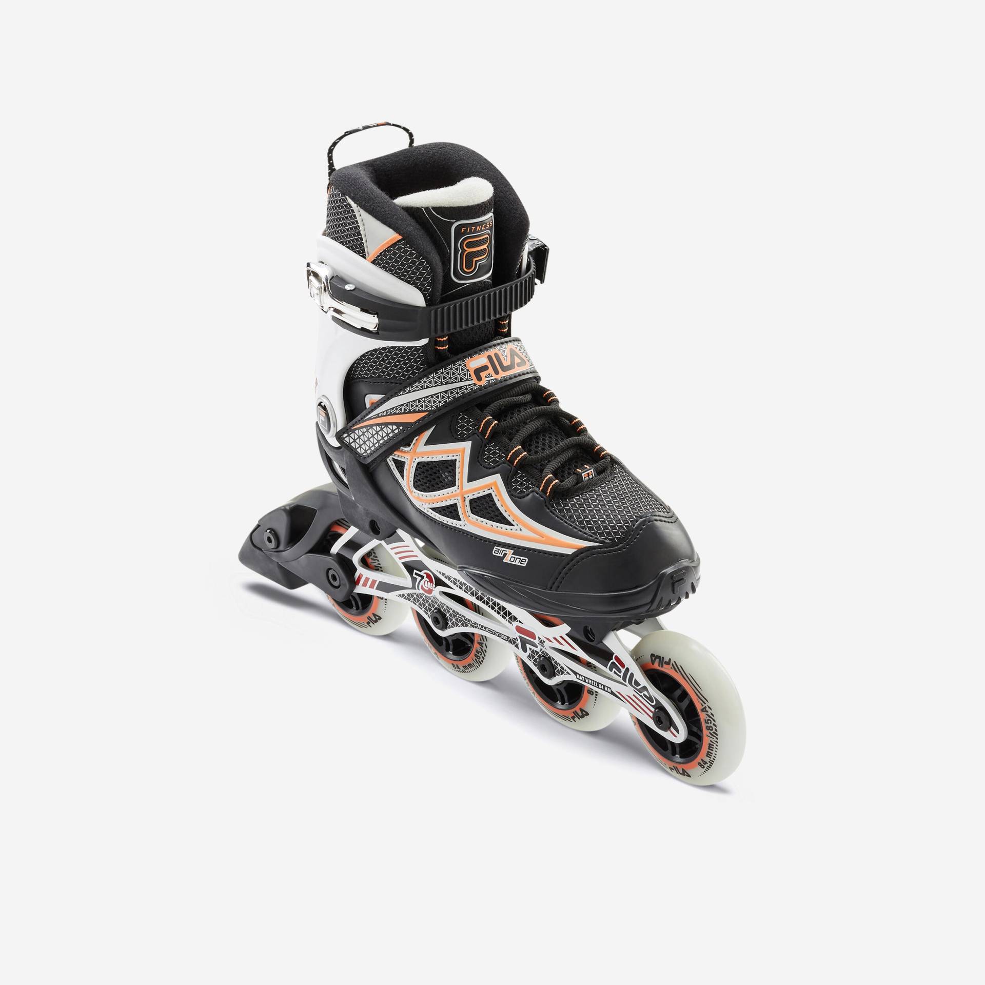 Inline Skates Fitness-Inliner PRIMO AIR ZONE 84 mm Damen/Herren schwarz/lachsrot von Fila