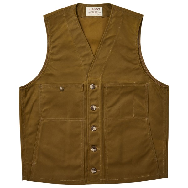 Filson - Oil Tin Cloth Vest - Windweste Gr XL braun von Filson