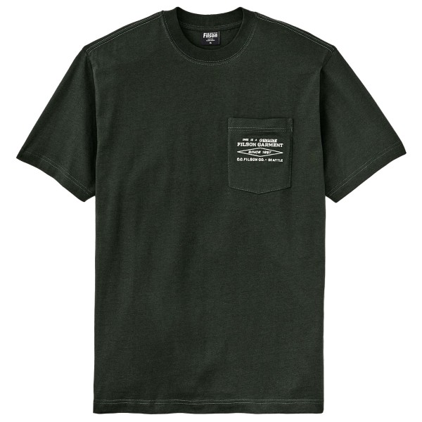 Filson - S/S Embroidered Pocket T-Shirt - T-Shirt Gr M oliv/schwarz von Filson