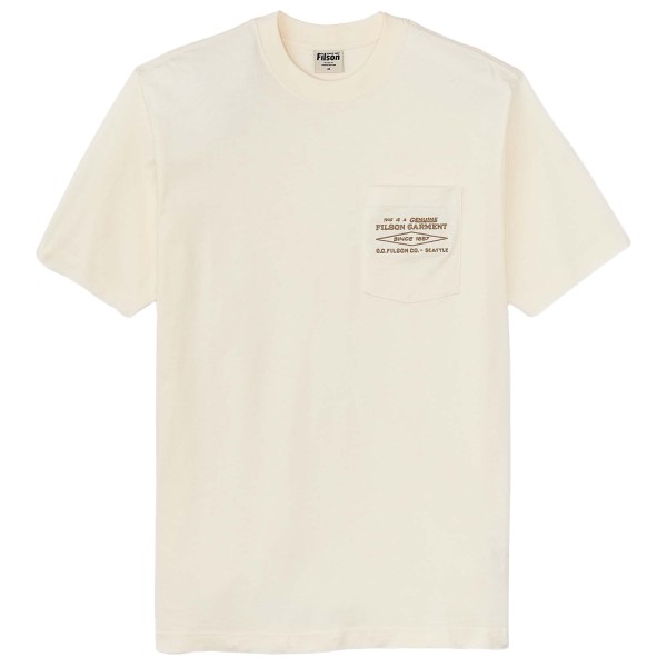 Filson - S/S Embroidered Pocket T-Shirt - T-Shirt Gr XL beige/weiß von Filson