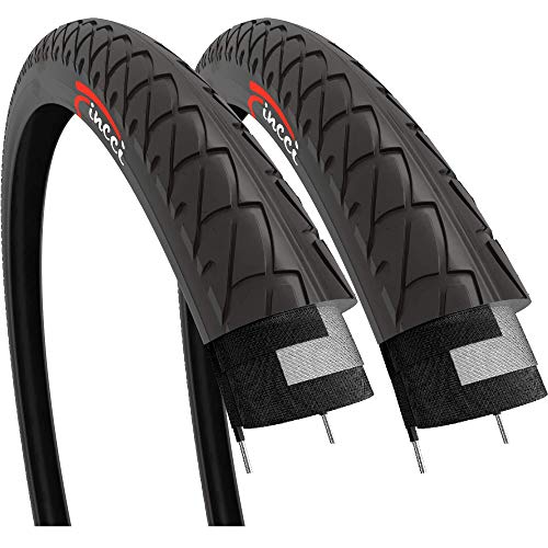 Fincci Paar 26 x 2,10 Zoll 54-559 Slick Reifen für Cityräder Rennräder Mountain MTB Hybrid Fahrrad (2er Pack) von Fincci