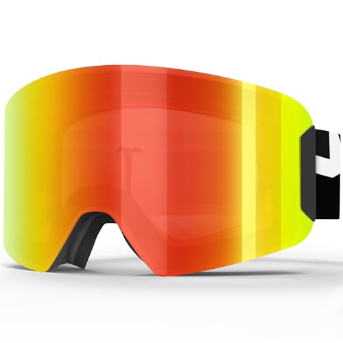 Findway Kinder Skibrille, Ski Goggles Snowboardbrille für Kinder Jungen Mädchen Alter 3 4 5 6 7 8, mit 100% UV-Schutz OTG Antibeschlag Windwiderstand Skifahren Schneebrille von Findway